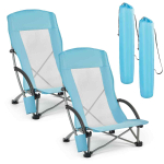 Kokkupandavad matkato toolid VEVOR DH-30178, 2 tk, Sinised, 88 &times; 89 &times; 131 cm