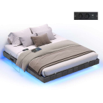 Voodiraam VASAGLE, LED-valgustus, Hall