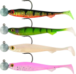 Landipead Fox Rage Slick Shad UV Mixed Colour Packs Loaded Head 1, 9 cm, 7 g 2 0, 4 tk