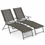 Komplekt 2 lamamistooliga 189x64x65cm, pruunid/mustad v&auml;rvid