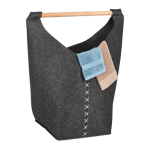 Pesukorv 68x62x34,5cm, 50L., tumehall/helepruun/valge