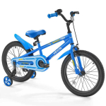 Laste BMX-ratas 46 cm, sinine, abiratastega