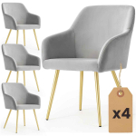 S&ouml;&ouml;gitoa toolid ESTELLE, 4 tk, hallid/kuldsed, 54,5 &times; 83 &times; 58 cm