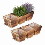 Puidust taimekast Relaxdays, 3 osa, 43,5 &times; 12,5 &times; 17,5 cm