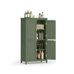 Vannitoakapp VASAGLE BBC552, 4 ust, valge/roheline, 60 &times; 110 &times; 30 cm