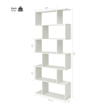 Vaba seisev riiul 80x23x191cm, valge v&auml;rv