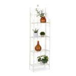 Lillealus 4 riiuliga 156x46x25cm., valge