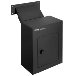 Must terasest seinale s&uuml;vistatav postkast, 13x7x17 tolli, numbrilukuga