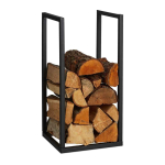 Kaminapuude rest Relaxdays 10047809.0, Must, 30 &times; 60 &times; 30 cm