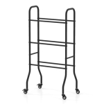 Korvpallipallide hoidik, 3 astet, 6 palli, Must, 52 &times; 37 &times; 110 cm
