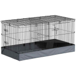 N&auml;riliste puur PawHut 121x61x61cm., tumehall/must