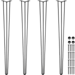 Pingijalgade komplekt, must, 101,6 cm, s&uuml;sinikteras, pingile ja lauale