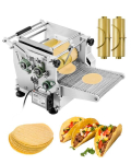 Elektriline tortilla- ja chapati-masin mittenakkuva kattega, 4- ja 6-tolliste vormidega