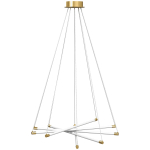 Rippuv LED-valgusti Aosom, 50 W, 5800 lm, Kuldne/valge, &Oslash;82 &times; 124 cm