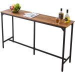 Baarilaud VEVOR BTZ-GW-004, 1 tk, helepruun/must, 160 &times; 39,8 &times; 91,5 cm