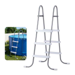 Basseini redel VEVOR U09-3B, 3 astet, Hall/valge, 86 &times; 80 &times; 137,2 cm