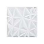 3D PVC seinapaneelid, 33 tk, 11,8x11,8 cm, mattvalge