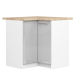 P&otilde;randale paigaldatav nurgak&ouml;&ouml;gikapp OLIWIA S90/90, valge/h&otilde;bedane, 90 &times; 85 &times; 46 cm