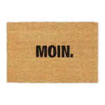 Kookosest uksematt Relaxdays &bdquo;Moin.&ldquo;, Pruun/must, 60 &times; 40 cm