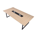 Konverentsilaud VEVOR KLHY-04, 10 inimesele, Pruun, 240 &times; 120 &times; 75 cm