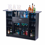 Baarikapp VEVOR JTJB-GW-02, 4 tasandit sahtlitega, Must