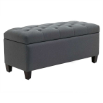 Pehme pink hoiukastiga Homcom 100x40x44 cm, tumehall/must