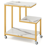 K&uuml;ljelaud 59x30x61cm, kuldne/valge v&auml;rv
