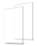 Pleksiklaasist akr&uuml;&uuml;llehed, 2 tk, 24x48 tolli, 1/8 tolli paksused, l&auml;bipaistvad