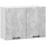 Seinale kinnitatav k&ouml;&ouml;gikapp OLIWIA W80 H580, valge/hall, 80 &times; 58 &times; 30 cm