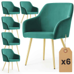 S&ouml;&ouml;gitoa toolid ESTELLE, 6 tk, rohelist ja kuldset v&auml;rvi, 54,5 &times; 83 &times; 58 cm