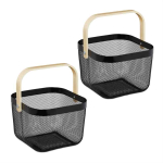 Hoiukorvid Relaxdays, 2 tk, must/pruun, 26 &times; 17,5 &times; 24,5 cm