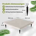 Terrassiplaadid, 16 tk, Beežid, 39,5 &times; 39,5 &times; 2 cm