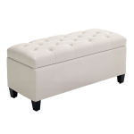 Pehme pink hoiukarviga Homcom 100x40x44 cm, kreemikas/must