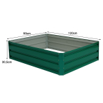 T&otilde;stetud peenar 120x90x30,5cm, roheline