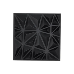 3D PVC seinapaneelid rombikujulised, 33 tk, matt must, 11,81x11,81 cm