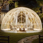 Kupli-iglu telk 4,5x2,7 m, l&auml;bipaistev, PVC, &otilde;ues kasutamiseks