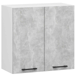 Riputatav k&ouml;&ouml;gikapp OLIWIA W60, 2 ust, valge/hall, 60 &times; 58 &times; 30 cm