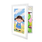 Laste kunstiraam Relaxdays, seinakinnitusega, A4, valge, 32 &times; 25,5 cm