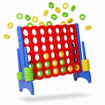 Lauam&auml;ng Connect Four Relaxdays, XXL, kandekotita, Mitmev&auml;rviline, 120 &times; 110 &times; 55 cm