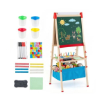 Kahepoolne laste molbert, 2 k&uuml;lge, 22 &times; 21 &times; 47&ndash;57 tolli