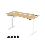 Elektriliselt k&otilde;rguses reguleeritav laud 60x140x120cm., helepruun/valge