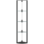 Nurgapealne LED-p&otilde;randalamp, 5 riiulit, Must, 41,5 &times; 29,5 &times; 162 cm