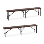 V&auml;likinkide komplekt Relaxdays 10049568_93, 2 tk, Pruun/must, 180 &times; 43 &times; 25 cm