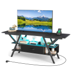 Telerialus, Kuni 65-tollistele teleritele, Must, 140 &times; 54 &times; 40 cm