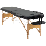 Massaažilaud Homcom 215x80x88cm., must/helepruun