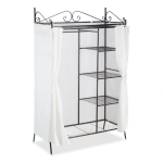 Kattega riidekapp 172x105x45cm., must/valge