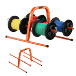 Traadirulli alus, terasest, kandev&otilde;ime 45 kg, kuni 8 rulli, l&auml;bim&otilde;&otilde;duga kuni 240 mm