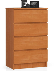 Kummut K60, 4 sahtliga, lepapruuni, 60 &times; 99 &times; 40 cm