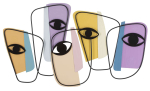 Seinadekoori paneel Eyes A, 120 &times; 72 &times; 2 cm