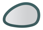 Dekoratiivne seinapeegel Saturno, 71 &times; 48 &times; 1,5 cm